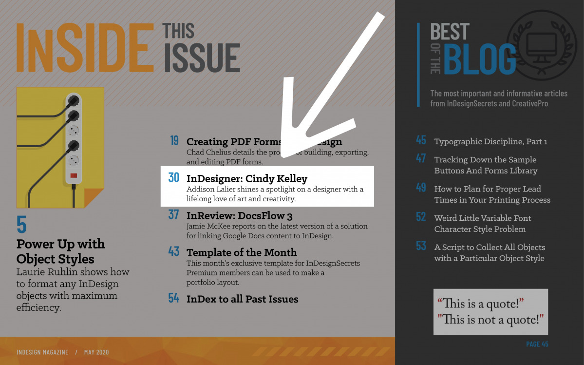 gallery/Cindy Kelley, Indesign Magazine Feature2